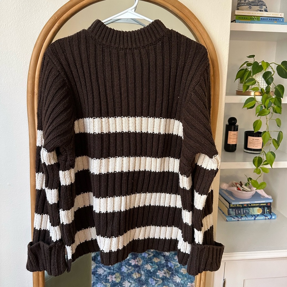 zara striped knit sweater